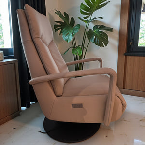 Relaxsessel Sam - Leder Beige & Sitzheizung