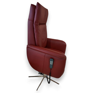 Relaxsessel Luca - Leder Rot & Aufstehhilfe