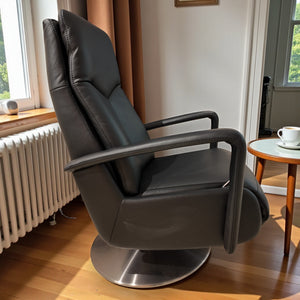 Relaxsessel Sam - Leder Schwarz & Manuell (Gr. S)