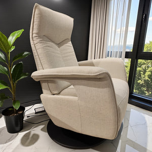 Relaxsessel Lari - Stoff Creme & Manuell