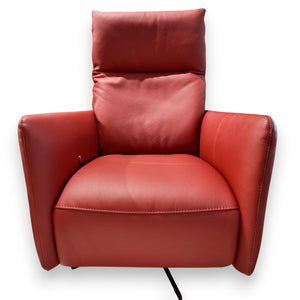 Relaxsessel Luca - Leder Rot & Manuell (Gr. S)